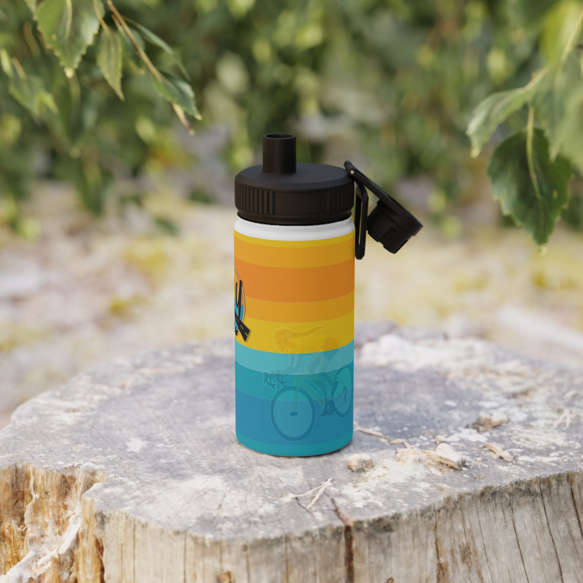 Joy Ride Stainless Steel Sports Water Bottle — Retro Surf Logo