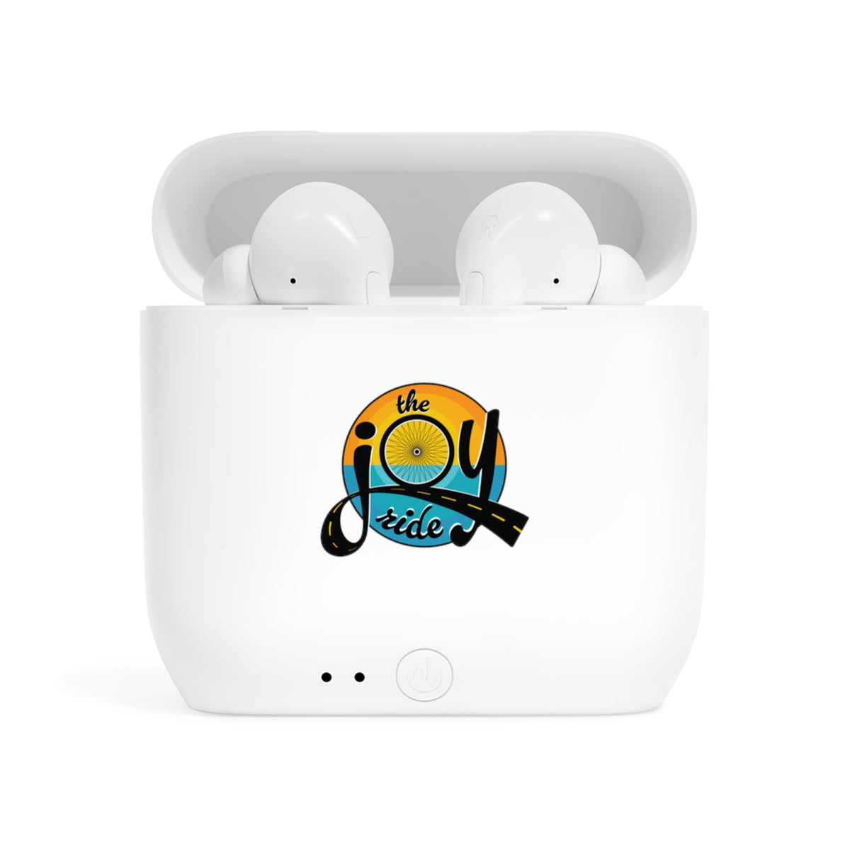 Wireless Earbuds — 'The Joy Ride' Retro Sunset Logo